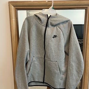 Nike Hoodie Performance Organic Cotton Blend Dark Gray Full Zip Womens Medium
